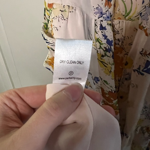 Parker Floral Tiered Silk Blend Dress - Picture 10 of 11